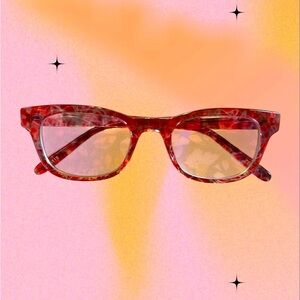 Red eyeglasses